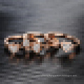 Women′s Lucky Grass Rose Gold Three- in- One Titanium Ring